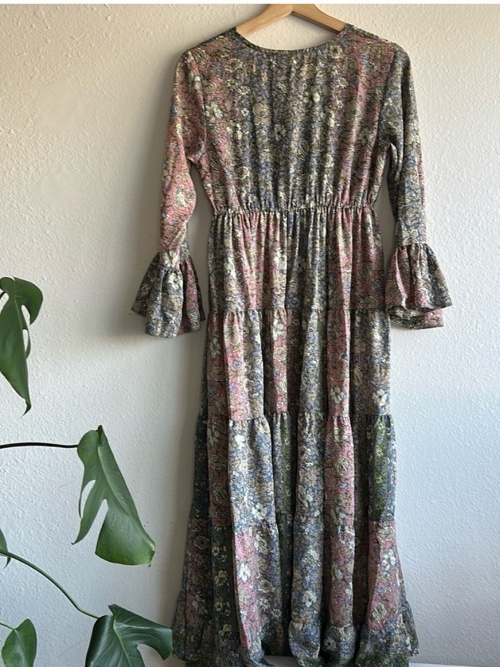 Anthropologie Boemo Floral Tiered Midi Boho Dress Sz. S - Picture 4 of 6